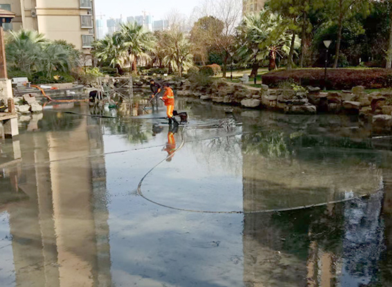 呼伦贝尔景观池淤泥清理